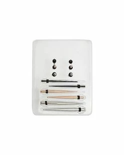 New ❤️ Multi-Pack Plated Ear Tapers and Plugs - 6 Pair ⭐