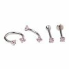 Outlet 👏 Multi-Pack CZ Labret Lip Rings 4 Pack - 16 Gauge 👍 1 Outlet 👏 Multi-Pack CZ Labret Lip Rings 4 Pack - 16 Gauge 👍 -Playboy Shop 03318052 a