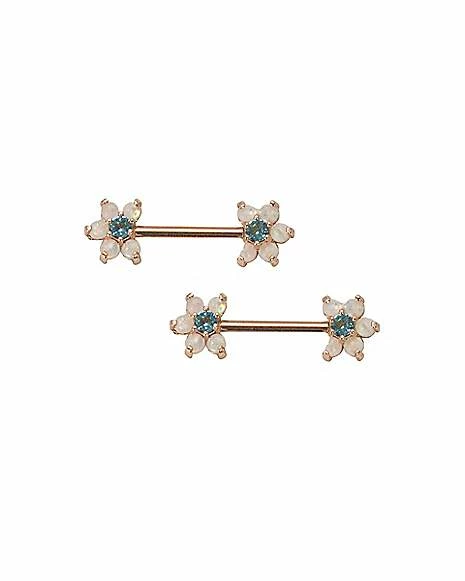Cheap π Opal-Effect Flower Nipple Rings - 14 Gauge π₯° 3 Cheap π Opal-Effect Flower Nipple Rings - 14 Gauge π₯°