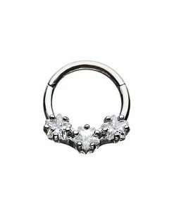 Promo 😍 CZ Star Hinged Septum Ring - 16 Gauge ✨