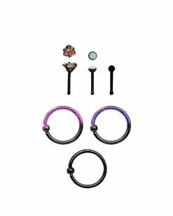 Hot Sale 🧨 Multi-Pack Ombre Nose Rings 6 Pack - 20 Gauge 🎁