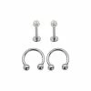 Budget π CZ Labret Lip Rings and Horseshoe Rings 2 Pair - 16 Gauge βοΈ 2 Budget π CZ Labret Lip Rings and Horseshoe Rings 2 Pair - 16 Gauge βοΈ -Playboy Shop 03338894 a