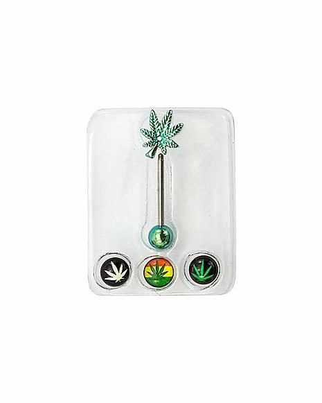 Promo π Leaf Barbell Set - 14 Gauge π 3 Promo π Leaf Barbell Set - 14 Gauge π