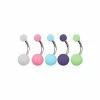 Best Pirce ⌛ Multi-Pack Pastel Belly Rings 5 Pack - 14 Gauge 🧨