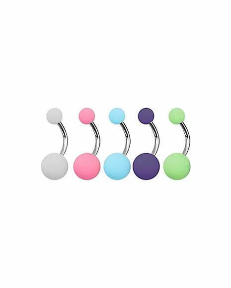 Best Pirce β Multi-Pack Pastel Belly Rings 5 Pack - 14 Gauge 𧨠3 Best Pirce β Multi-Pack Pastel Belly Rings 5 Pack - 14 Gauge π§¨