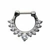 Discount 🎉 Hematite Plated CZ Clicker Septum Ring - 16 Gauge 🥰 -Playboy Shop 03349503 a