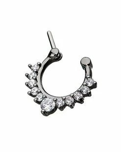Discount π Hematite Plated CZ Clicker Septum Ring - 16 Gauge π₯° 7 Discount π Hematite Plated CZ Clicker Septum Ring - 16 Gauge π₯° -Playboy Shop 03349503 c