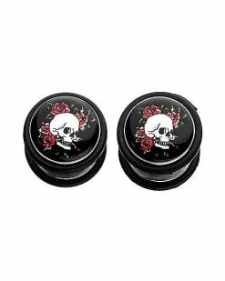 Flash Sale 👏 Rose Skull Fake Plugs - 18 Gauge ✔️