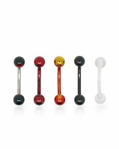 Cheapest ✔️ Multi-Pack Splatter Ombre Curved Barbells 5 Pack - 16 Gauge 🎁