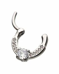 New 🎉 CZ Clicker Septum Ring - 16 Gauge 😍 -Playboy Shop 03363991 c