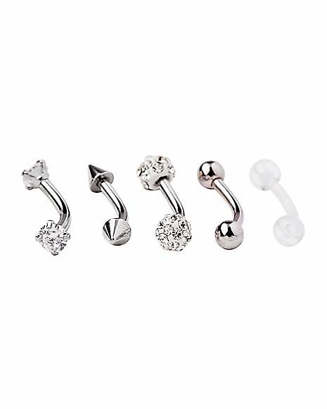 Discount π Multi-Pack CZ Curved Barbells 5 Pack - 16 Gauge β 4 Discount π Multi-Pack CZ Curved Barbells 5 Pack - 16 Gauge β - Image 2