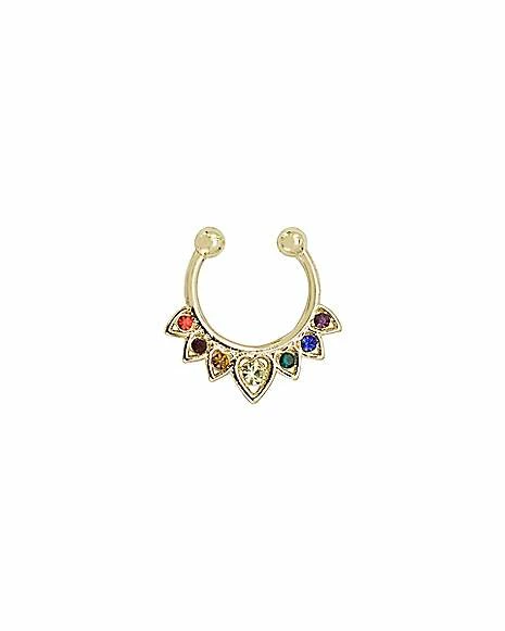 Outlet π₯° CZ Heart Fake Septum Ring π 4 Outlet π₯° CZ Heart Fake Septum Ring π - Image 2