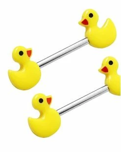 Top 10 👏 Ducky Nipple Barbells - 14 Gauge 🎁 -Playboy Shop 03398138 c