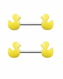 Top 10 👏 Ducky Nipple Barbells - 14 Gauge 🎁 -Playboy Shop 03398138 d