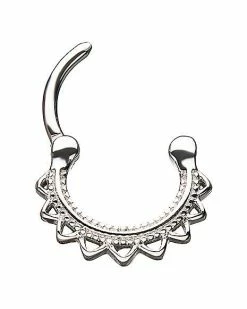 Deals ❤️ Spiked Clicker Septum Ring - 16 Gauge 🔔 -Playboy Shop 03411139 c