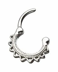 Deals ❤️ Spiked Clicker Septum Ring - 16 Gauge 🔔 -Playboy Shop 03411139 d