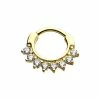 Best Pirce 👏 Goldplated CZ Spiked Clicker Septum Ring - 16 Gauge 😀 1 Best Pirce 👏 Goldplated CZ Spiked Clicker Septum Ring - 16 Gauge 😀 -Playboy Shop 03411170 a