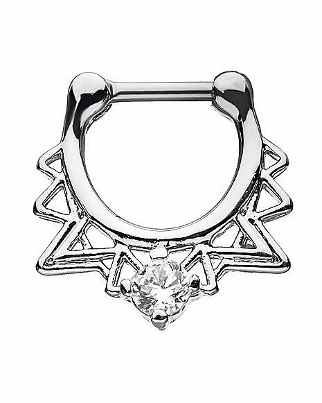 Flash Sale β€οΈ CZ Spiked Clicker Septum Ring - 16 Gauge π₯° 3 Flash Sale β€οΈ CZ Spiked Clicker Septum Ring - 16 Gauge π₯°