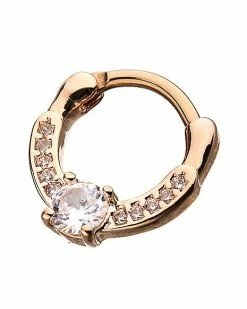 Brand new 😀 Rose Goldtone CZ Clicker Septum Ring - 16 Gauge 👍 -Playboy Shop 03433943 b