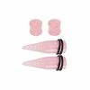 Best Sale 🛒 Pink Marble Effect Tapers and Plugs - 2 Pair 🎁 -Playboy Shop 03457686 a