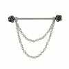 Cheapest 👏 Rose Dangle Industrial Barbell - 14 Gauge 💯 -Playboy Shop 03460615 a