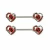 Best Pirce 🛒 CZ Rose Barbell Nipple Rings - 14 Gauge 👏 -Playboy Shop 03460680 a