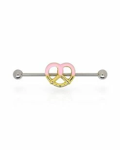 Discount 👏 Pretzel Industrial Barbell - 14 Gauge 😍