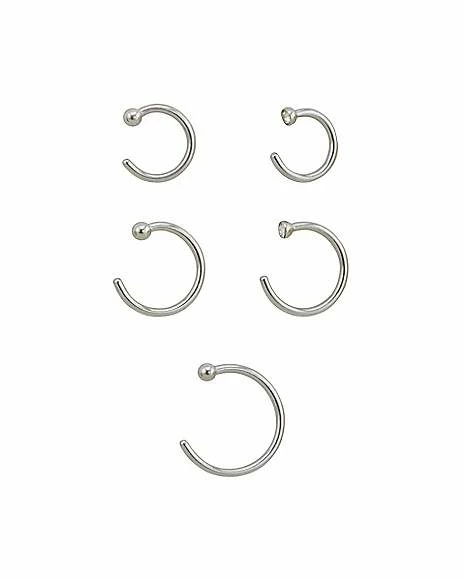 Brand new βοΈ Multi-Pack CZ Hoop Nose Rings 5 Pack - 18 Gauge π 3 Brand new βοΈ Multi-Pack CZ Hoop Nose Rings 5 Pack - 18 Gauge π