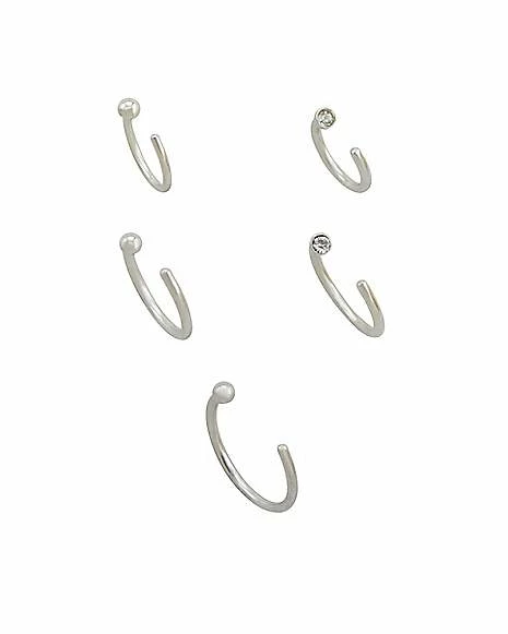 Brand new βοΈ Multi-Pack CZ Hoop Nose Rings 5 Pack - 18 Gauge π 4 Brand new βοΈ Multi-Pack CZ Hoop Nose Rings 5 Pack - 18 Gauge π - Image 2