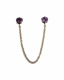 Top 10 😉 Purple Gem Chain Cartilage Earring - 18 Gauge ✨