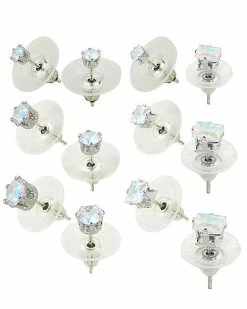 Discount 🧨 Multi-Pack Round CZ Stud Earrings - 6 Pair 😀