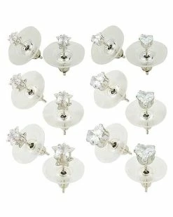Brand new 🛒 Multi-Pack CZ Stars and Heart Stud Earrings 6 Pair - 20 Gauge 🥰