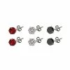 Wholesale 🌟 Red and Black CZ Stud Earrings - 3 Pair ✔️ 2 Wholesale 🌟 Red and Black CZ Stud Earrings - 3 Pair ✔️ -Playboy Shop 03469483 a