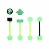 Hot Sale 👏 Multi-Pack Glow In The Dark Alien Barbells 4 Pack - 14 Gauge 👍 -Playboy Shop 03472933 a