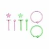 Discount 🎉 Multi-Pack Glow In The Dark Hoop Nose Rings and Bone Nose Rings 6 Pack - 20 Gauge 🥰 -Playboy Shop 03473014 a