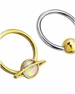 Cheap π Multi-Pack Goldtone Saturn Captive Bead Rings 2 Pair - 16 Gauge π 8 Cheap π Multi-Pack Goldtone Saturn Captive Bead Rings 2 Pair - 16 Gauge π -Playboy Shop 03473501 c