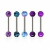 Budget ⌛ Multi-Pack Splatter Purple Barbells 5 Pack - 14 Gauge ⌛ -Playboy Shop 03474160 a