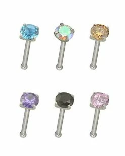 Best deal π Multi-Pack Multi-Color CZ Nose Pins 6 Pack - 18 Gauge π 10 Best deal π Multi-Pack Multi-Color CZ Nose Pins 6 Pack - 18 Gauge π -Playboy Shop 03474491 a 1