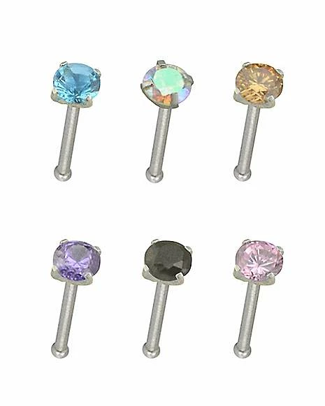 Best deal π Multi-Pack Multi-Color CZ Nose Pins 6 Pack - 18 Gauge π 5 Best deal π Multi-Pack Multi-Color CZ Nose Pins 6 Pack - 18 Gauge π - Image 3