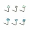 Best deal 🛒 Multi-Pack CZ L-Bend Nose Rings 6 Pack - 20 Gauge 🤩