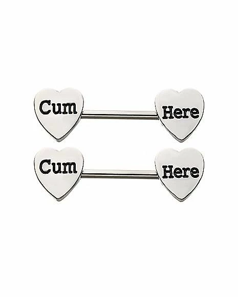 Discount 𧨠Cum Here Nipple Barbells - 14 Gauge π₯ 2 Discount 𧨠Cum Here Nipple Barbells - 14 Gauge π₯
