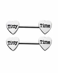 Promo ✔️ Titty Time Nipple Barbells - 14 Gauge 🤩