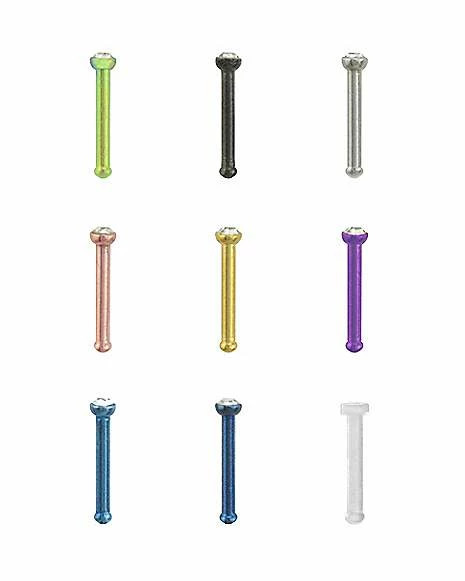 Deals 𧨠Multi-Pack Colored CZ Bone Nose Rings 9 Pack - 18 Gauge π 3 Deals 𧨠Multi-Pack Colored CZ Bone Nose Rings 9 Pack - 18 Gauge π