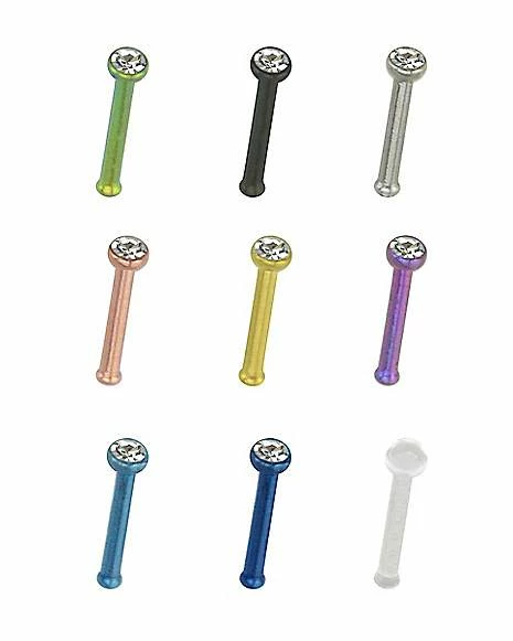 Deals 𧨠Multi-Pack Colored CZ Bone Nose Rings 9 Pack - 18 Gauge π 4 Deals 𧨠Multi-Pack Colored CZ Bone Nose Rings 9 Pack - 18 Gauge π - Image 2