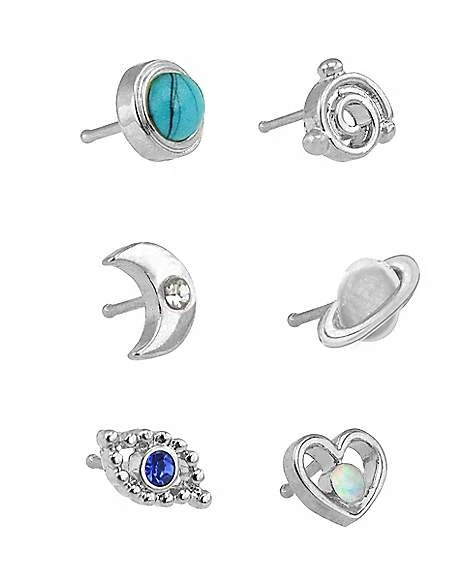 Best deal π Multi-Pack CZ Galaxy Bone Nose Rings 6 Pack - 20 Gauge π 3 Best deal π Multi-Pack CZ Galaxy Bone Nose Rings 6 Pack - 20 Gauge π