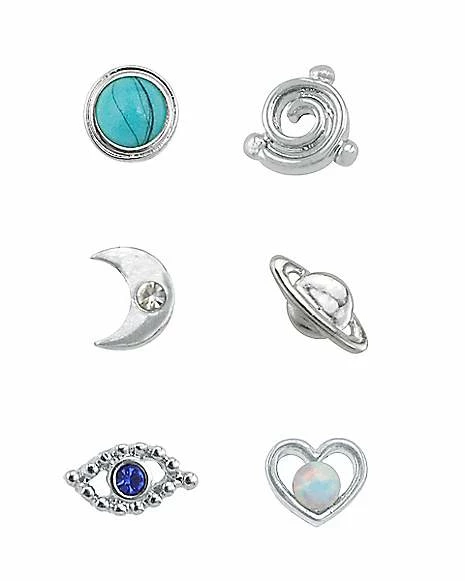 Best deal π Multi-Pack CZ Galaxy Bone Nose Rings 6 Pack - 20 Gauge π 4 Best deal π Multi-Pack CZ Galaxy Bone Nose Rings 6 Pack - 20 Gauge π - Image 2