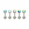 Brand new 🛒 Multi-Pack Iridescent Labret Lip Rings 5 Pack - 16 Gauge 🔥 -Playboy Shop 03484334 a