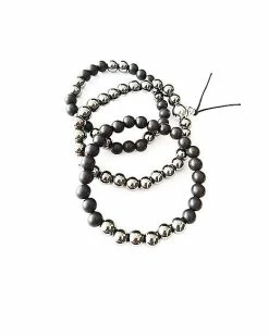 Budget π Hematite Beaded Bracelets - 3 Pack π 5 Budget π Hematite Beaded Bracelets - 3 Pack π -Playboy Shop 03485216 b