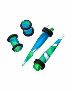 Promo 👍 Multi-Pack Swirl Tapers and Plugs - 2 Pair 💯 -Playboy Shop 03485307 a