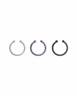 Wholesale 🔥 Multi-Pack Fake Septum Rings - 3 Pack 🎉
